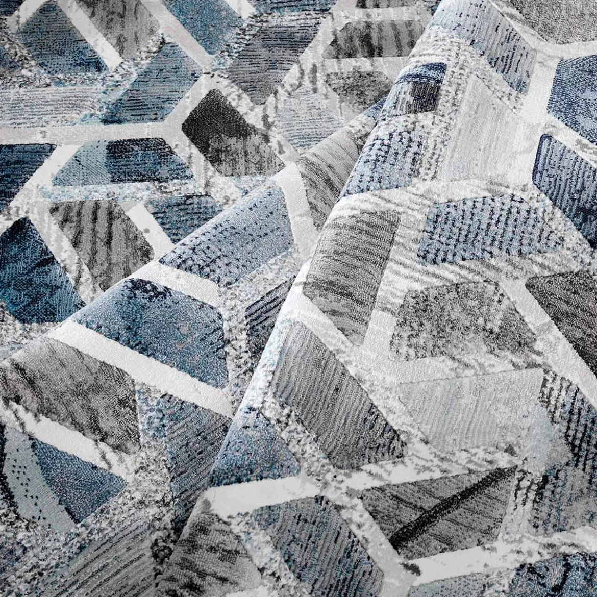 Elegant blue 03 tappeto 100% polipropilene cm 133 x 190
