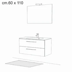 Elegant brown 13 tappeto bagno scendiletto cm 60 x 110
