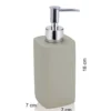 Elegant dispenser portasapone in ceramica colore tortora 7x7 h18 cm
