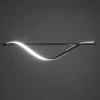 Elika lampadario led in alluminio nero opaco cavo regolabile 100x25 h16 cm