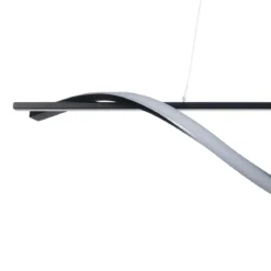 Elika lampadario led in alluminio nero opaco cavo regolabile 100x25 h16 cm
