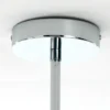 Elizabetha lampadario 6 luci in metallo cromato con paralume effetto organza argento e filo regolabile d50 h20 cm