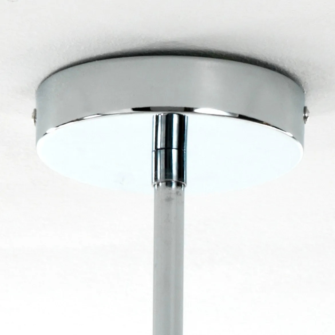 Elizabetha lampadario 6 luci in metallo cromato con paralume effetto organza argento e filo regolabile d50 h20 cm