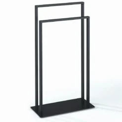 Emori colonna porta asciugamani in acciaio nero opaco 45x20xh81 cm