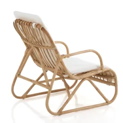 Erik Poltroncina in Rattan e Cotone, 98 x 82 x h80 cm