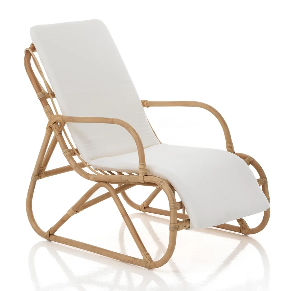 Erik Poltroncina in Rattan e Cotone, 98 x 82 x h80 cm