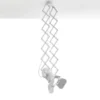 Extension white lampadario a pantografo in alluminio bianco opaco struttura estensibile e faro direzionale d12x22 cm