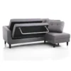 Fanny divano/letto tessuto grigio l225 p80/140 h85 cm