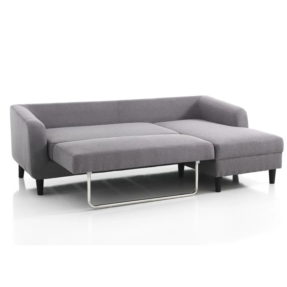 Fanny divano/letto tessuto grigio l225 p80/140 h85 cm