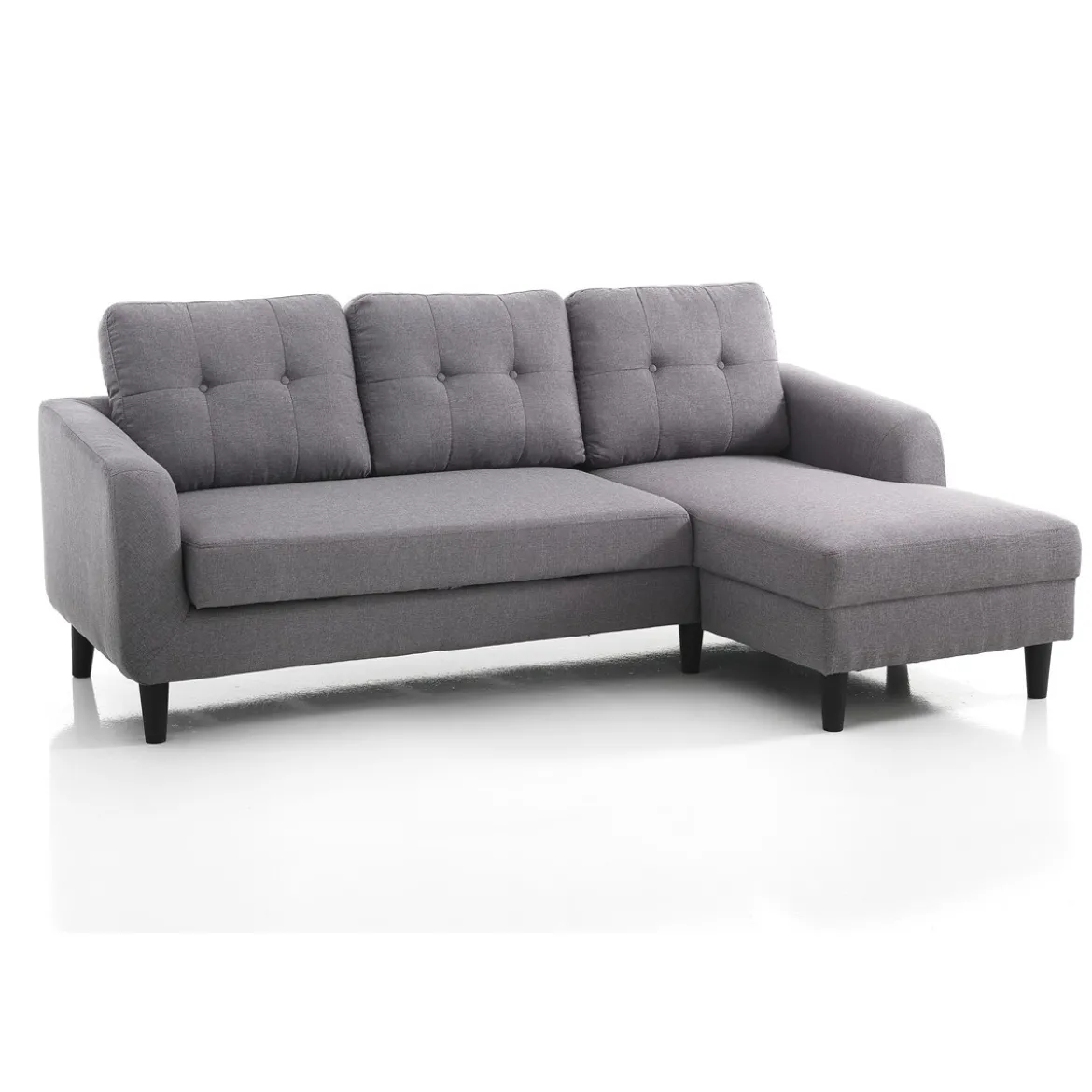 Fanny divano/letto tessuto grigio l225 p80/140 h85 cm