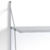 Fast big white mensola da parete 3 pannelli legno bianco opaco e filo acciaio bianco 60x20xh75 cm