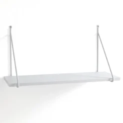 Fast white mensola da parete bianco opaco 60x22xh30 cm