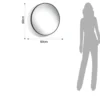 Fit-a black slim specchio da parete in acciaio finitura nero opaco d60 cm