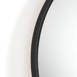 Fit-a black slim specchio da parete in acciaio finitura nero opaco d60 cm