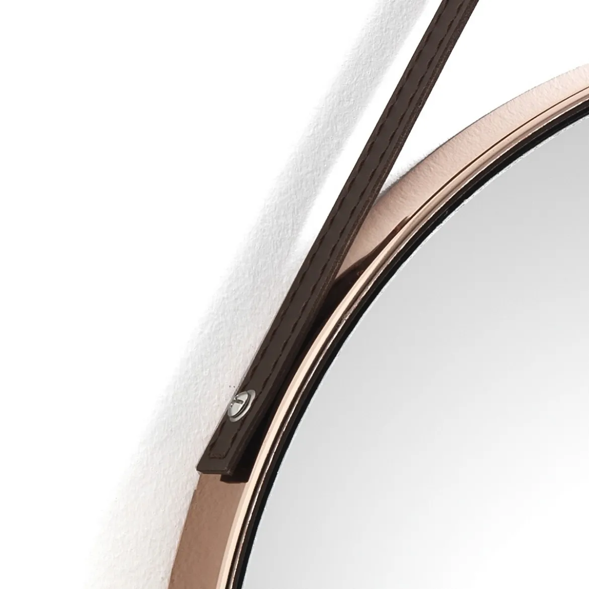 Fit-a copper specchio da parete in acciaio finitura rame lucido d42.5 cm