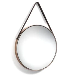 Fit-a copper specchio da parete in acciaio finitura rame lucido d42.5 cm