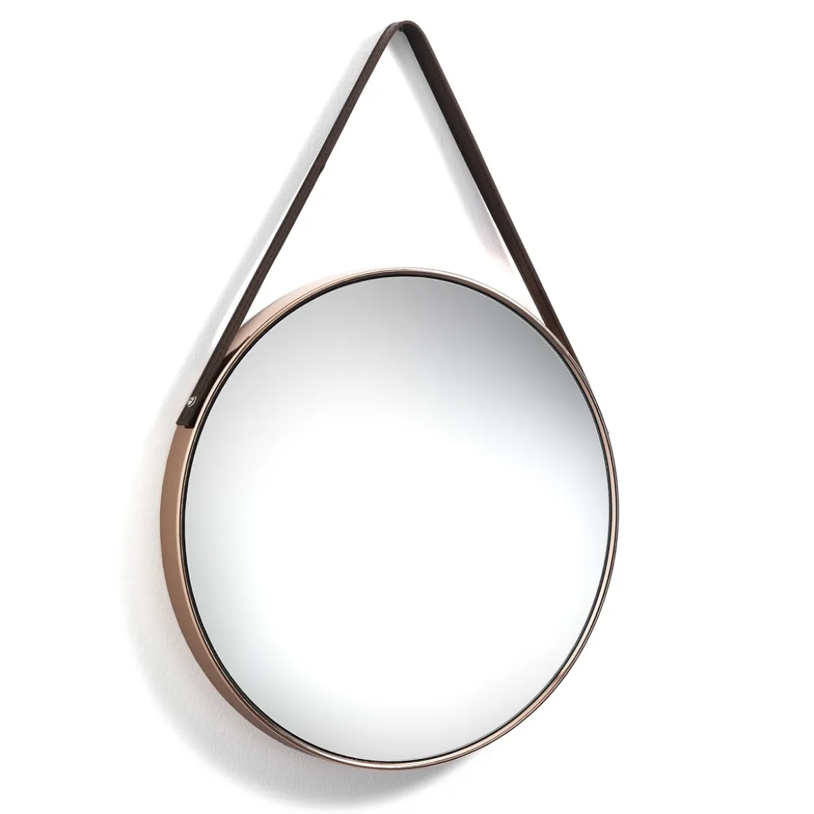 Fit-a copper specchio da parete in acciaio finitura rame lucido d42.5 cm