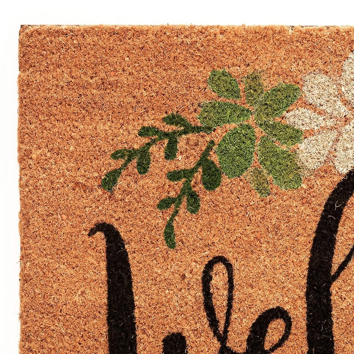 Flower zerbino in fibre di cocco e pvc antiscivolo fantasia flower cm 45x75x2