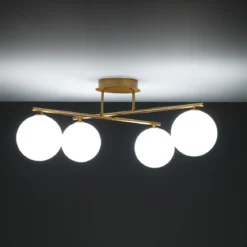 Galaxy gold lampadario metallo verniciato oro opaco metallizzato 60 x 60 h30
