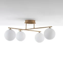Galaxy gold lampadario metallo verniciato oro opaco metallizzato 60 x 60 h30