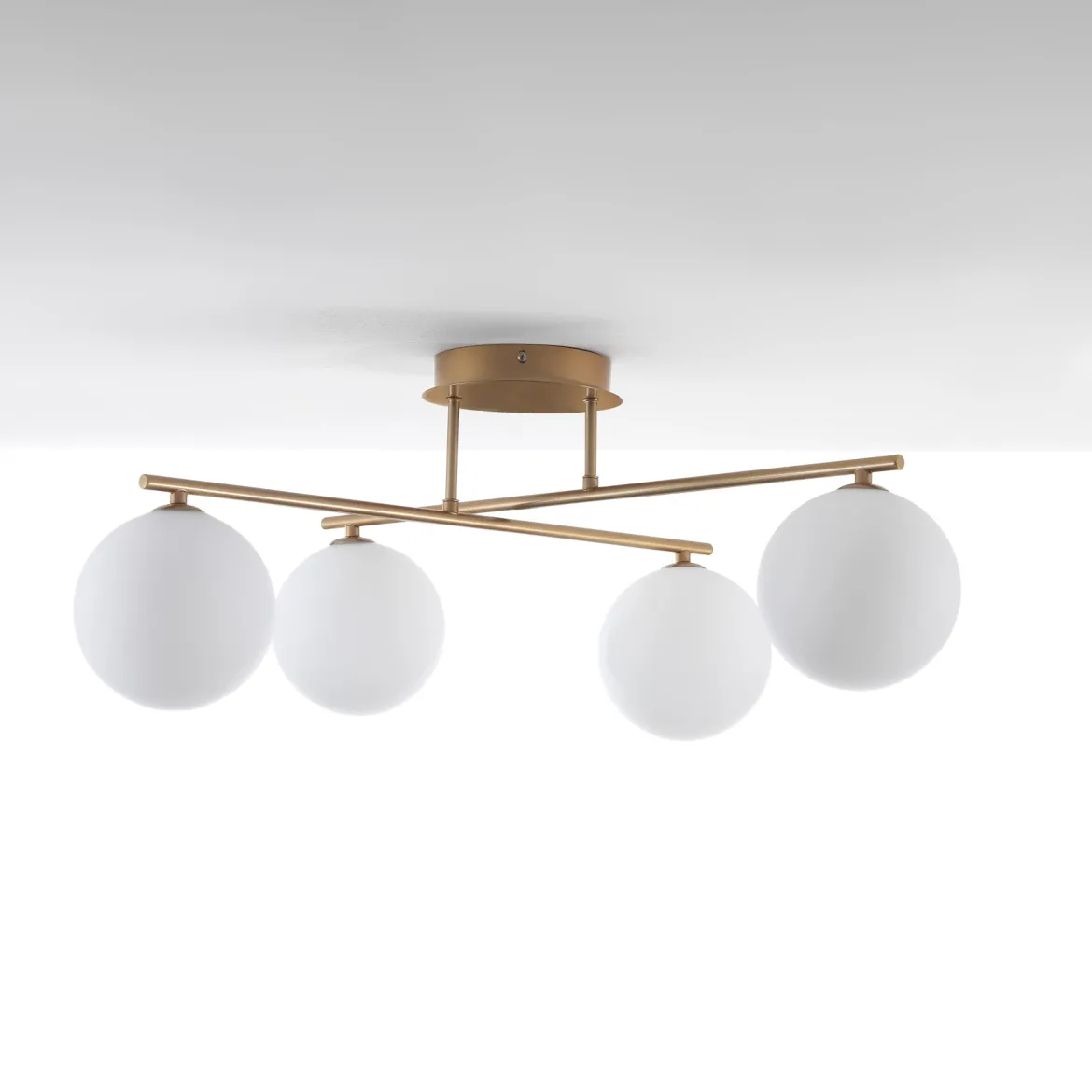 Galaxy gold lampadario metallo verniciato oro opaco metallizzato 60 x 60 h30