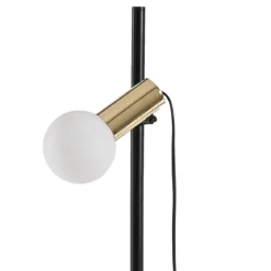 Galaxy piantana in metallo nero opaco e oro lucido d24 h153 cm