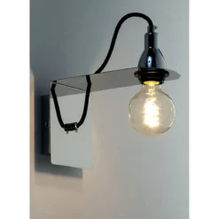 Genius chrome applique in metallo cromato 12x23 h24 cm