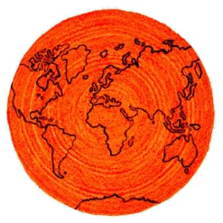 Geo tappeto in juta colore naturale d. 120 h 05 cm