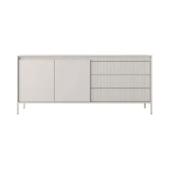 Gharbo beige madia 2 ante 3 cassetti colore beige opaco dogato cm h814 l1871 p395