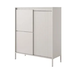Gharbo beige mobile alto 3 ante colore beige opaco dogato cm h1234 l1035 p395