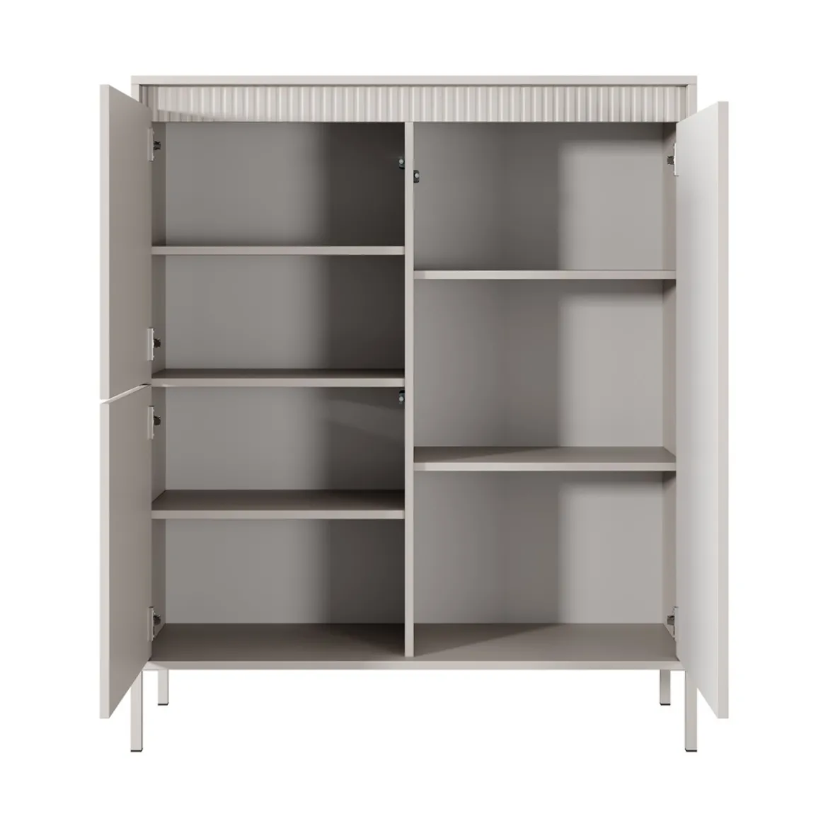 Gharbo beige mobile alto 3 ante colore beige opaco dogato cm h1234 l1035 p395