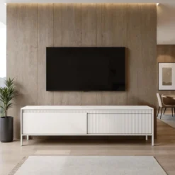 Gharbo beige porta tv colore beige opaco dogato 2 ante ribalta cm h534 l1871 p.395