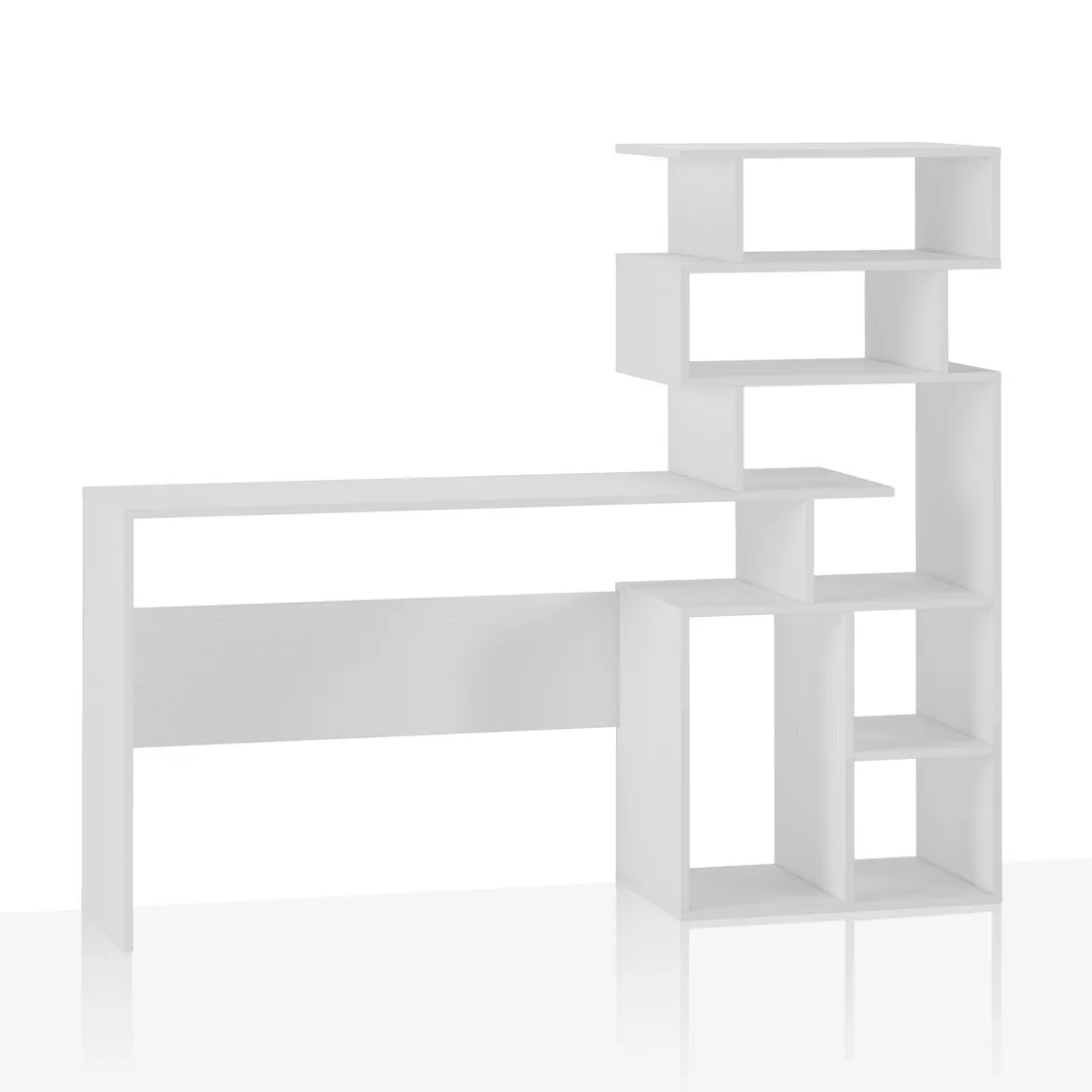 Ghea Scrivania / Libreria finitura Larice Bianco, 158 x 39.5 x h 135 cm