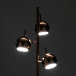 Globe brass lampada da terra in acciaio finitura ottone cm d27 h165