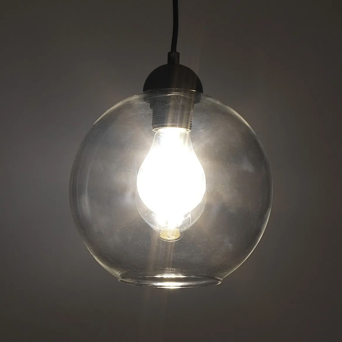 Globe 20 clear lampadario in vetro trasparente diametro 20 cm