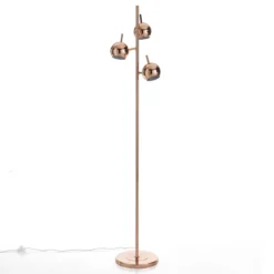 Globe copper lampada da terra in metallo finitura rame lucido d27 h165 cm