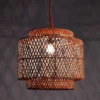 Great lampadario in rattan d55xh47 cm