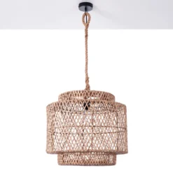 Great lampadario in rattan d55xh47 cm