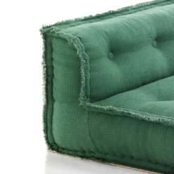 Green elemento angolare rivestimento cotone nido d'ape verde dimensioni l80 p80 h40 cm