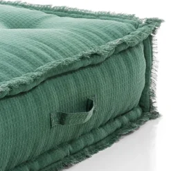 Green elemento centrale rivestimento cotone nido d'ape verde dimensioni l80 p80 h40 cm