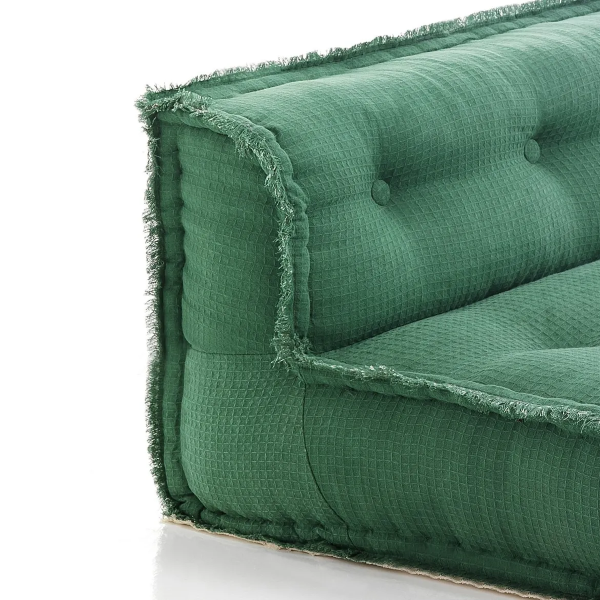 Green elemento centrale rivestimento cotone nido d'ape verde dimensioni l80 p80 h40 cm