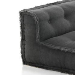 Grey elemento angolare rivestimento cotone nido d'ape grigio dimensioni l80 p80 h40 cm