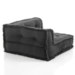 Grey elemento angolare rivestimento cotone nido d'ape grigio dimensioni l80 p80 h40 cm