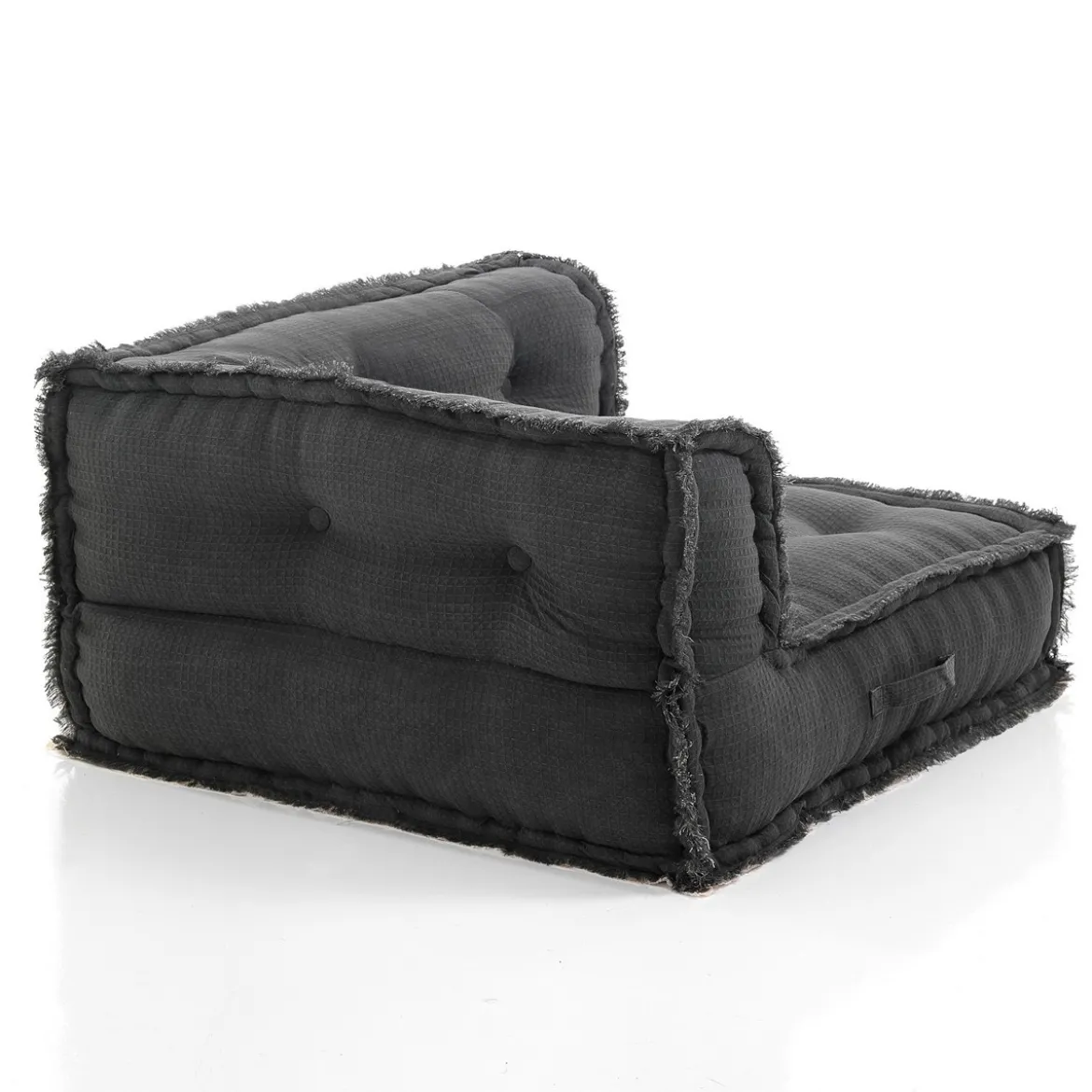 Grey elemento angolare rivestimento cotone nido d'ape grigio dimensioni l80 p80 h40 cm