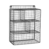 Grid organizer da parete 5 scomparti in acciaio nero opaco 30x15xh40 cm