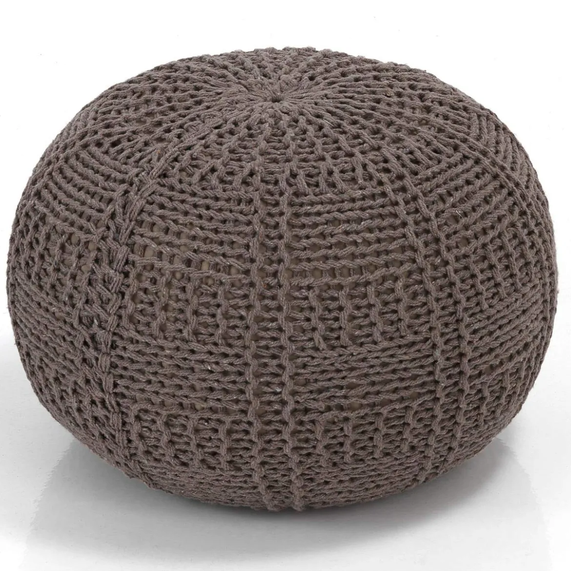 Handy grey pouf 100% cotone grigio / tortora d43xh32 cm