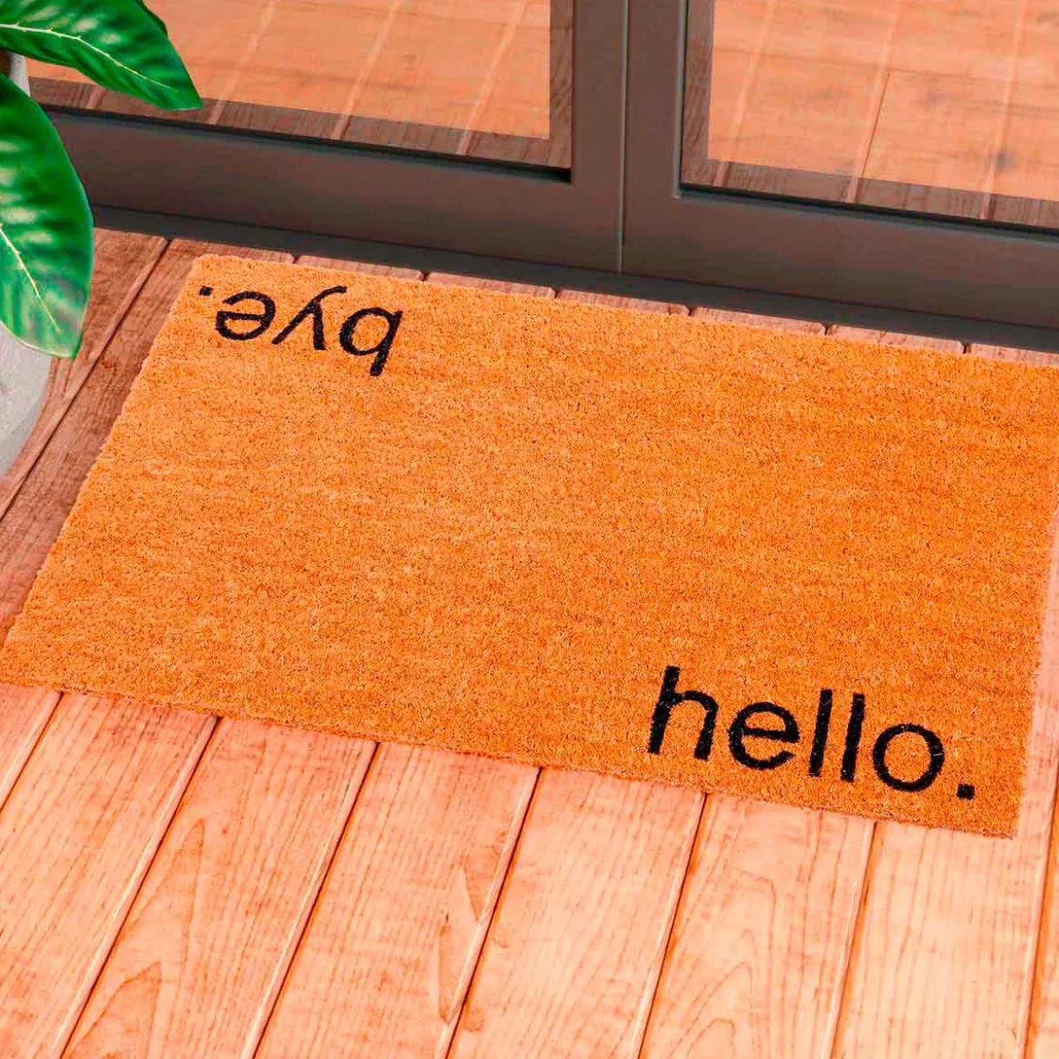 Hello-bye zerbino in fibre di cocco con retro antiscivolo 75x45 cm