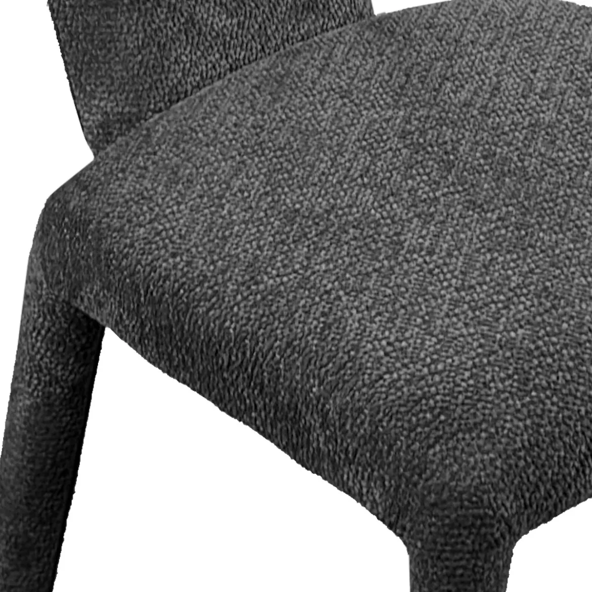 Herd Antracite sedia Imbottita tessuto antracite effetto melange completamente rivestita h81 l50 p60