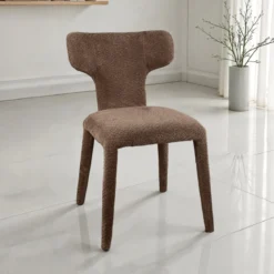 Herd Brown sedia Imbottita tessuto marrone effetto melange completamente rivestita h81 l50 p60