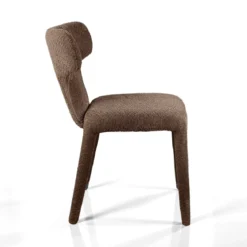 Herd Brown sedia Imbottita tessuto marrone effetto melange completamente rivestita h81 l50 p60
